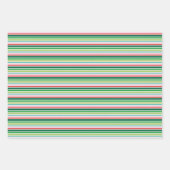 Geometrische kerstbomen op crème inpakpapier vel (Voorkant 2)