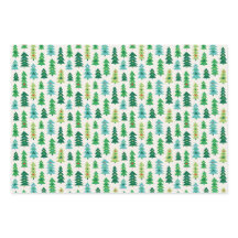 Geometrische kerstbomen op crème