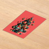 Geometrische Kerstboom Acryl Uitnodigingen (Laagn)