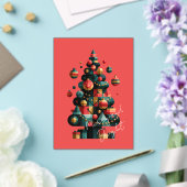 Geometrische Kerstboom Acryl Uitnodigingen (Insitu (Huwelijk))