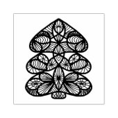 Geometrische kerstboom illustratie patroon art rubberstempel (Afrduk)