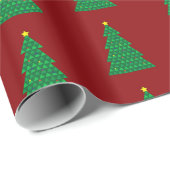 Geometrische kerstboom - kerstpapier voor het ompa cadeaupapier (Rol Hoek)
