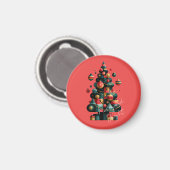Geometrische Kerstboom Magneet (Voorkant / Achterkant)