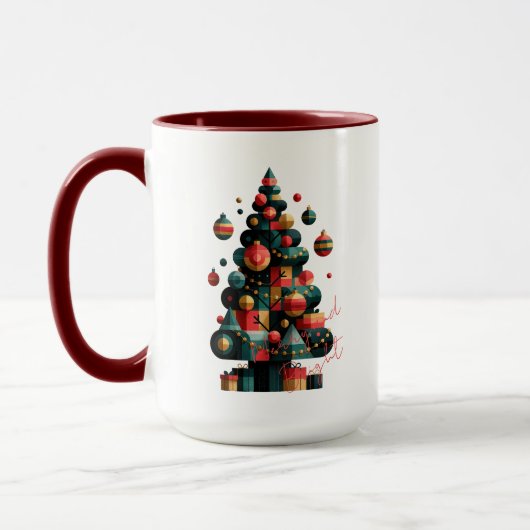Geometrische Kerstboom Mok (Links)