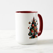 Geometrische Kerstboom Mok (Voorkant rechts)