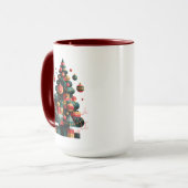 Geometrische Kerstboom Mok (Voorkant links)