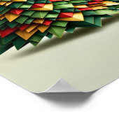 Geometrische kerstboom poster (Hoek)