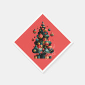 Geometrische Kerstboom Servet (Hoek)