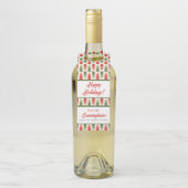 Geometrische Kerstboomgaard Flessenhanger (Op fles)