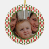 Geometrische Kerstboomgaard Keramisch Ornament (Voorkant)