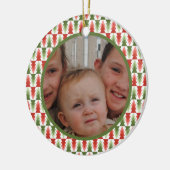 Geometrische Kerstboomgaard Keramisch Ornament (Links)