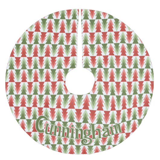 Geometrische Kerstboomgaard Kerstboom Rok (Voorkant)