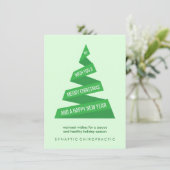 Geometrische kerstboomkerstkaarten feestdagenkaart (Staand voorkant)