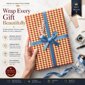 Geometrische kerstcadeauverpakkings papier