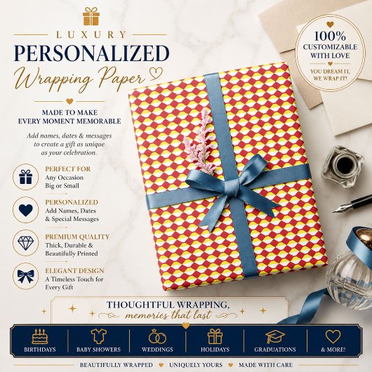 Geometrische kerstcadeauverpakkings papier