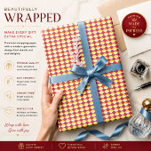 Geometrische kerstcadeauverpakkings papier