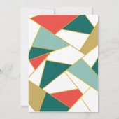 Geometrische kerstkaart voor colorblok-Glas in loo Kaart (Achterkant)