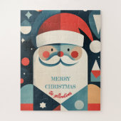 Geometrische kerstman legpuzzel (Verticaal)