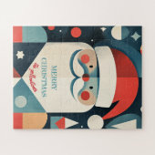 Geometrische kerstman legpuzzel (Horizontaal)