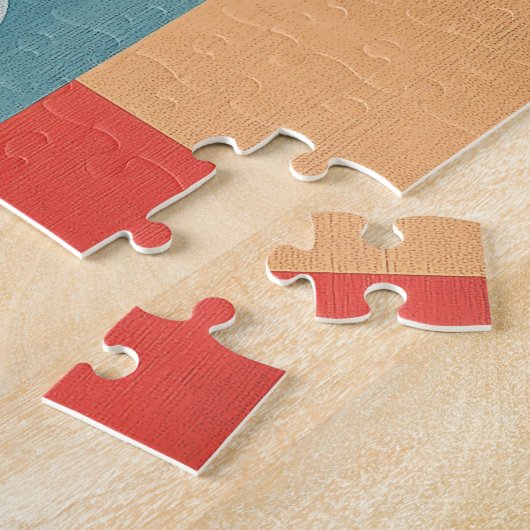 Geometrische kerstman legpuzzel (Zijkant)