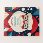 Geometrische kerstman legpuzzel (Horizontaal)