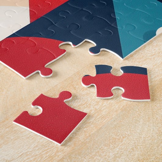 Geometrische kerstman legpuzzel (Zijkant)