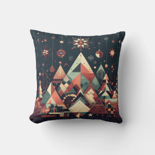 Geometrische Kerstmis Kussen