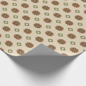 Geometrische kerststaartwappapier cadeaupapier (Hoek)