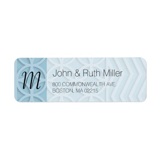 Geometrische keuze Achtergrondkleur 1 Adresetikett Etiket (Voorkant)