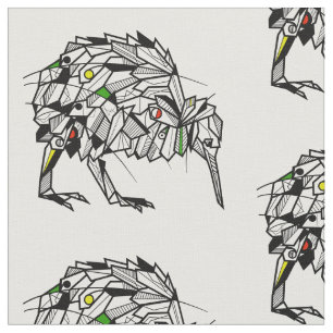 Geometrische kiwivogel stof