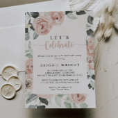 Geometrische Klassieke Floral Let's Celebrate Part Kaart