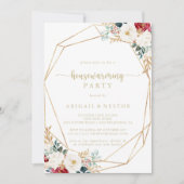 Geometrische klassieke goudbloem-partij kaart (Voorkant)