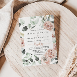 Geometrische klassieke mosterd roze roze bloem kaart