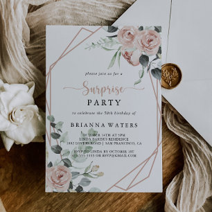 Geometrische klassieke mosterd roze roze verrassin kaart