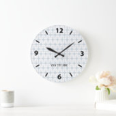 Geometrische klassieke patroonaangepaste tekst grote klok (Huis)