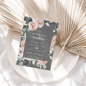 Geometrische klassieke roosgrijze huwelijksrecepti kaart