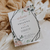 Geometrische klassieke roze roze bloemen gevouwen  programma