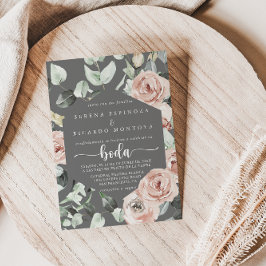 Geometrische klassieke roze roze roze grauwe boe kaart