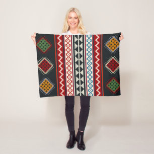 Geometrische  klassieker schattig trendy kleurrijk fleece deken