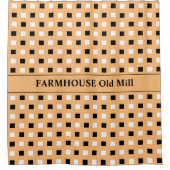 Geometrische kleine vierkantjes Douchegordijn (Voorkant)