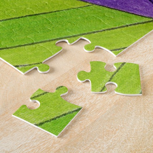 Geometrische kleur 1 legpuzzel (Zijkant)