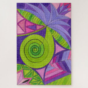 Geometrische kleur 1 legpuzzel