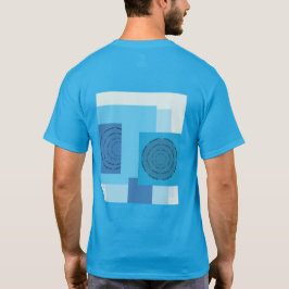 Geometrische kleurblok voor heren T-shirt