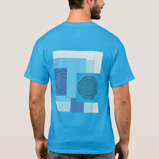 Geometrische kleurblok voor heren T-shirt (Achterkant)