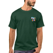 Geometrische kleurblok voor heren T-shirt