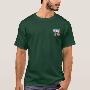 Geometrische kleurblok voor heren T-shirt