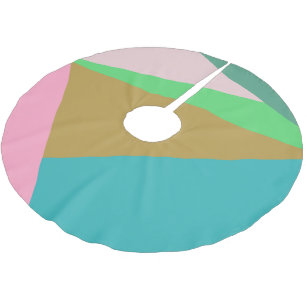 Geometrische kleurblokdriehoek: Dempen en kleurrij Kerstboom Rok