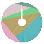 Geometrische kleurblokdriehoek: Dempen en kleurrij Kerstboom Rok (Voorkant)