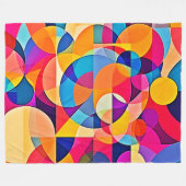 Geometrische kleuremotie fleece deken (Voorkant (Horizontaal))