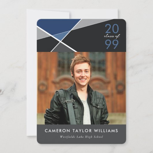 Geometrische kleuren blokkeren Fotogradatie Partij Kaart (Voorkant)